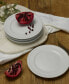 Everyday Whiteware Beaded Salad Plate 4 Piece Set