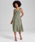 Фото #1 товара Women's Smocked Ruffle-Strap Midi Dress, Created for Macy's