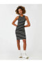 Фото #4 товара Платье Bodycon безрукавное с вырезом галифе Koton Midi Elbise Dar Kesim