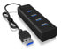Фото #2 товара USB-концентратор USB ICY BOX IB-HUB1409-U3 - USB 3.2 Gen 1 (3.1 Gen 1) Type-A - USB 3.2 Gen 1 (3.1 Gen 1) Type-A - 5000 Mbit/s - Черный - Алюминий - 0.04 м