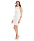 ფოტო #3 პროდუქტის Women's Rosette Mock-Neck Sheath Dress