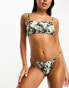 Фото #6 товара Weekday Aura bandeau bikini top in bliss lime exclusive to ASOS