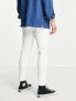 Фото #4 товара Topman stretch tapered jeans in white