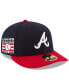 ფოტო #1 პროდუქტის Men's Navy/Red Atlanta Braves National Baseball Hall of Fame Low Profile 59FIFTY Fitted Hat