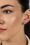 Sparkling heart earrings made of silver EA900W