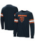 Фото #1 товара Men's Navy Chicago Bears Hands Off Long Sleeve Adaptive T-shirt