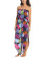 Фото #1 товара Платье-комбинезон Bar III женское Palm Prowl без бретелей, пляжное, создано для Macy's