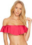 Trina Turk 262854 Women's Bandeau Fuchsia Ruffle Bikini Top Swimwear Size 6