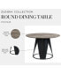 Фото #2 товара Zudora Round Dining Table, Antique Oak & Black Finish