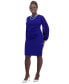 ფოტო #6 პროდუქტის Women's Lace-Sleeve Crepe Sheath Dress