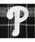 ფოტო #3 პროდუქტის Men's Black, Gray Philadelphia Phillies Big and Tall Team Flannel Pants