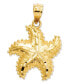 ფოტო #1 პროდუქტის 14k Gold Charm, Satin Starfish Charm