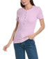 Stateside 2X1 Rib Henley Top Women's Purple Xs