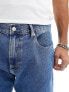 Фото #7 товара Calvin Klein Jeans authentic straight jeans in mid wash