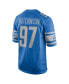 Men's Aidan Hutchinson Blue Detroit Lions 2022 NFL Draft First Round Pick Game Jersey