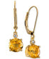 Blue Topaz (3-1/3 ct. t.w.) & Diamond Accent Drop Earrings in 14k Rose Gold (Also Available in Citrine & Amethyst)