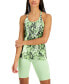 Фото #1 товара Спортивный топ Ideology 280036 женский с змеиной текстурой, размер S, зеленый
