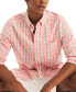 ფოტო #4 პროდუქტის Men's Classic-Fit Stretch Plaid Long-Sleeve Shirt