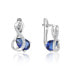 Dazzling silver earrings with blue zircon AGUC2692-DB