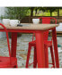Фото #23 товара Dryden Indoor/Outdoor Bar Top Table, 31.5" Square All Weather Poly Resin Top With Steel Base