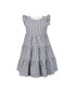 Фото #1 товара Women's Organic Cotton Flutter Sleeve Short Tiered Dress