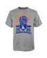 ფოტო #1 პროდუქტის Big Boys Gray Distressed Los Angeles Dodgers Sun Burst T-shirt