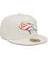 Фото #3 товара Men's Cream Denver Broncos Chrome Color Dim 59FIFTY Fitted Hat