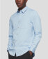 Calvin Klein Men's Solid Patch Pocket Button Down Easy Shirt Serenity Blue XXL