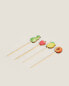 Фото #2 товара Pack of wooden skewers with fruits (pack of 24)