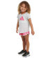 ფოტო #3 პროდუქტის Toddler & Little Girls Essential Heather T-Shirt & Woven Shorts, 2 Piece Set