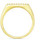 ფოტო #3 პროდუქტის Cubic Zirconia Rectangular Cluster Ring in 14k Gold-Plated Sterling Silver