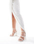 Be Mine Wide Fit Bridal Angelin bow block heel sandals in ivory ELFENBEIN, SATIN, 38 - фото #2