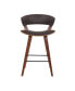 Фото #2 товара Jagger Modern Wood and Faux Leather Counter Height Bar Stool
