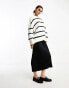 Фото #8 товара ASOS DESIGN oversized cable jumper in stripe