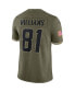 Фото #2 товара Men's Mike Williams Olive Los Angeles Chargers 2022 Salute To Service Limited Jersey