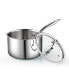 Фото #6 товара Tri-Ply Clad Stainless Steel Sauce Pan with Lid, 3 Quart, Silver