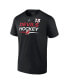 Фото #2 товара Men's Nico Hischier Black New Jersey Devils Authentic Pro Prime Name and Number T-shirt