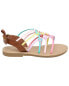 Toddler Rainbow Strap Sandals 6