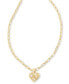 Фото #1 товара Kendra Scott penny 14k Gold-Plated Heart Short Pendant Necklace, 16" + 3" extender
