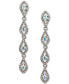 Silver-Tone Crystal Teardrop Linear Drop Earrings, Created for Macy's