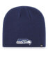 Фото #1 товара Men's Navy Seattle Seahawks Primary Logo Knit Beanie