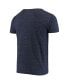 ფოტო #3 პროდუქტის Men's Heathered Navy Michigan Wolverines Vintage-Like Hail Tri-Blend T-shirt