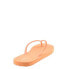 No Boundaries Flip Flop Sandals Womens SZ 6 Orange Pearl Toe-Thong Strap Slip-On