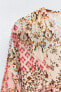 Фото #5 товара Короткое платье из ткани с принтом ZARA