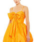 Women's Spaghetti Strap Center Bow Balloon Mini Dress