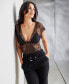 ფოტო #2 პროდუქტის Women's Lifted in Luxury Flutter-Sleeve Lace Bodysuit 836333