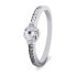 Charming silver ring with zircons RI024W