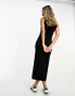 Фото #4 товара In Wear sleeveless jersey midi dress in black