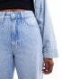 Фото #4 товара Hollister – Weite Jeans in Hellblau mit besonders hohem Bund