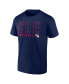 ფოტო #3 პროდუქტის Men's Navy, White Cleveland Guardians Two-Pack Combo T-shirt Set